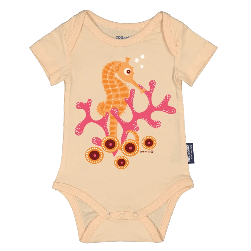 Body Bébé Hippocampe En Coton Bio - Le Coq En Pâte