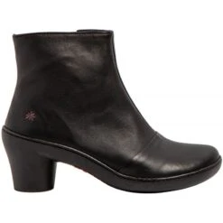 *art Bottines Alfama Ă Talons En Cuir Noir - Art