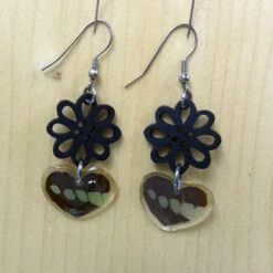 Boucles D'oreille Papillon Motif Fleur - Micotiti