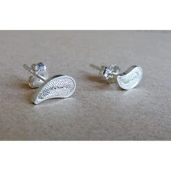 Boucles D'oreille Tige Feuille En Filigrane D'argent - Micotiti