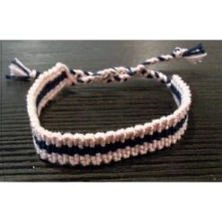 Bracelet Rose Et Bleu En Coton