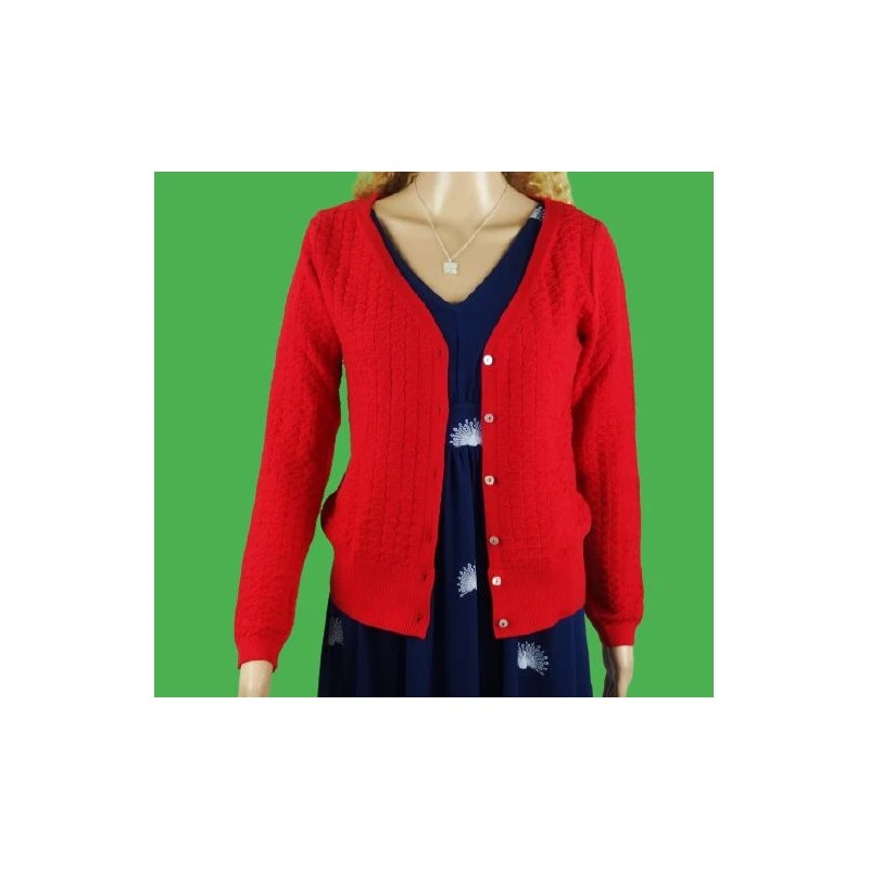 Cardigan Gerdy Coral En Coton Bio _ Froy And Dind