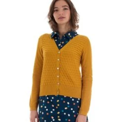 Cardigan Gerdy Kurkuma En Coton Bio - Froy And Dind