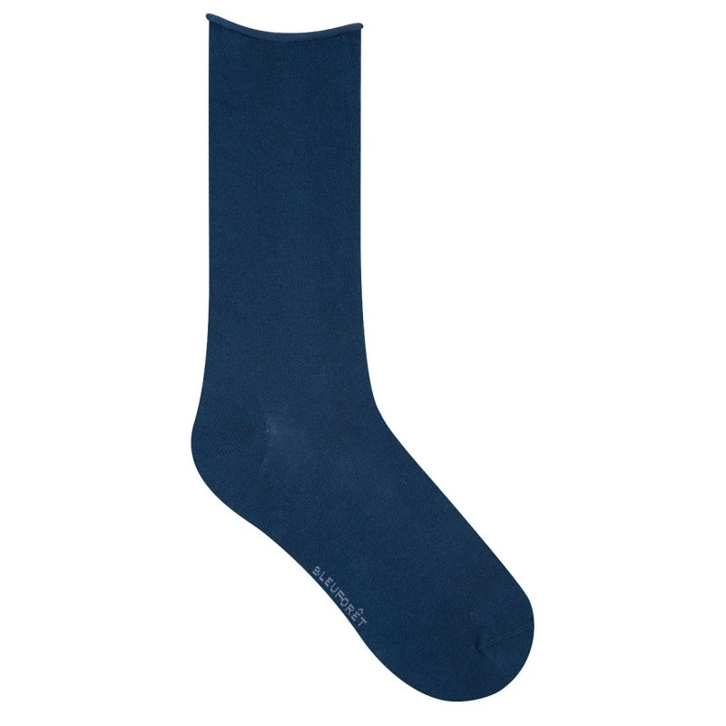 Chaussettes Non Comprimantes En Coton D'Egypte - BleuForĂȘt â Image 3