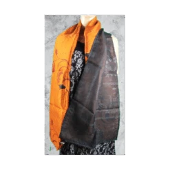 Foulard Réversible En Pure Soie Imprimé - Phil De Soie