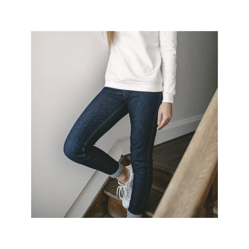 Jeans Betty Slim Taille Haute En Coton Bio - La Gentle Factory