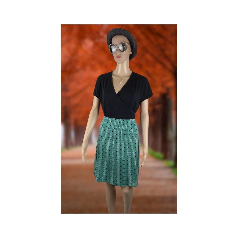 Jupe Long Blocks En Tencel - Froy And Dind