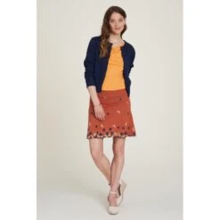 Jupe Terracotta En Jersey De Coton Bio - Tranquillo