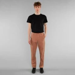 Pantalon Chino Sundswall Wood Brown En Coton Bio - Dedicated.