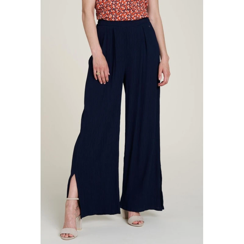 Pantalon Navy En Viscose Ecovero - Tranquillo â Image 2