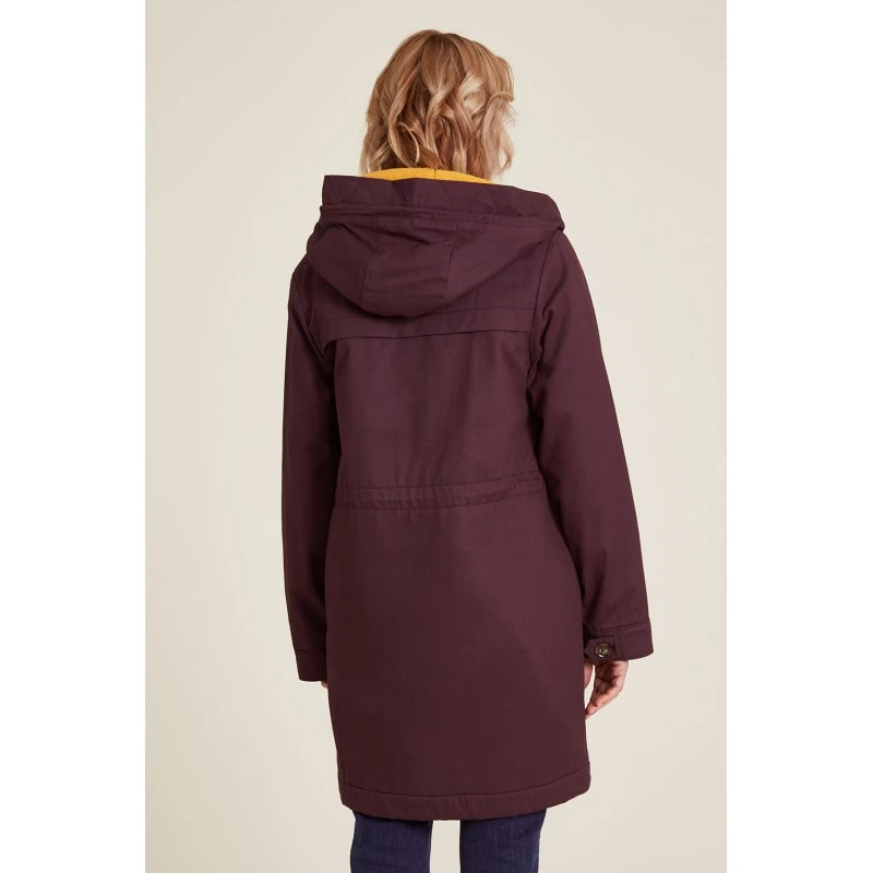 Parka Doublée En Sergé De Coton Bio Prune - Tranquillo – Image 2