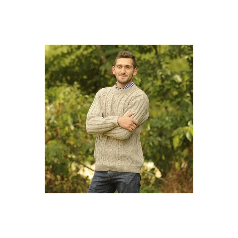 Pull Irlandais En Pure Laine Du Forez â Image 2