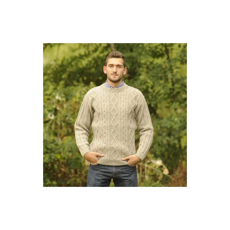 Pull Irlandais En Pure Laine Du Forez
