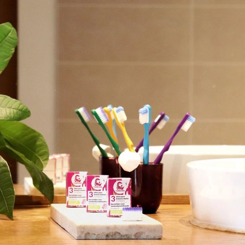 Recharge 3 Têtes De Brosses à Dents Poils Extra Souples - Lamazuna – Image 4