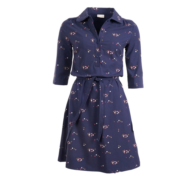 Robe Eloise Dots Blue En Jersey De Coton Bio - Froy And Dind â Image 3