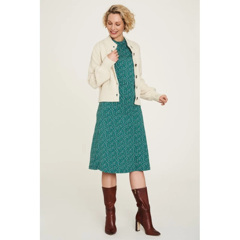 Robe Jersey Leaves En Coton Bio - Tranquillo â Image 3