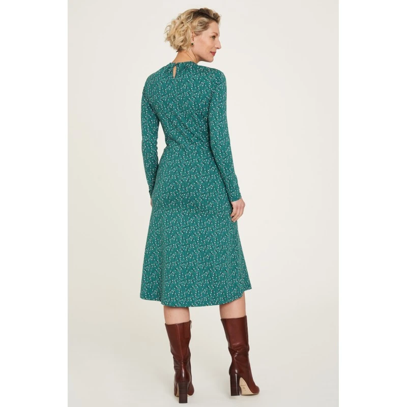 Robe Jersey Leaves En Coton Bio - Tranquillo