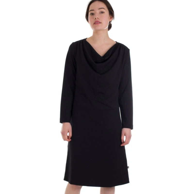 Robe Milena Noire En CrĂȘpe De Tencel - Froy And Dind