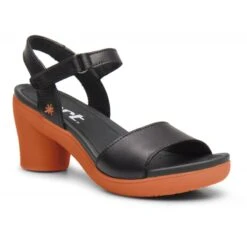 *art Sandales Ă Talons Alfama 1475 Noir-orange - Art