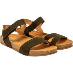 Sandales Homme En Cuir Kaki - El Naturalista