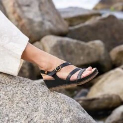 Sandales Picual En Cuir Noir N5855 - El Naturalista