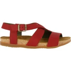 Sandales Zumaia NF46 En Cuir Rouge - El Naturalista