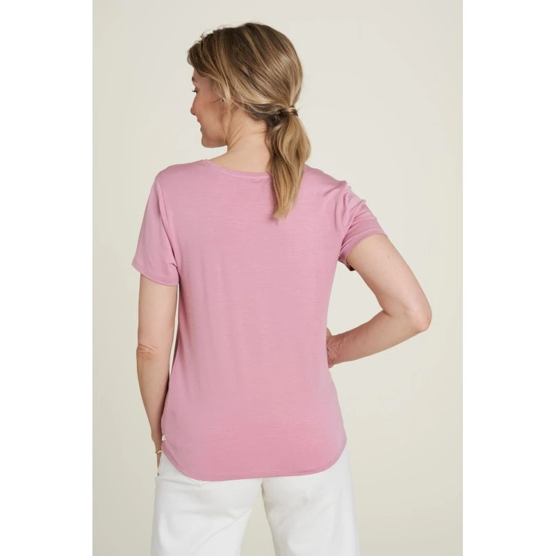 Tee-shirt En Tencel Souple Rose Vintage - Tranquillo â Image 2