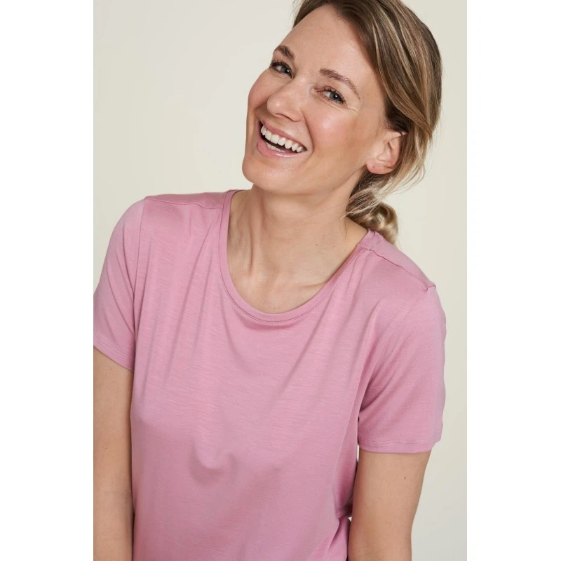 Tee-shirt En Tencel Souple Rose Vintage - Tranquillo â Image 4
