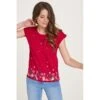 Tee-shirt Rouge Persan En Coton Bio - Tranquillo