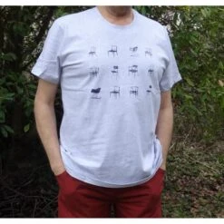 Tee-shirt Tito Imprimé "Chairs" En Coton Bio - Munoman