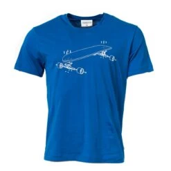 Tee-shirt Tito Longboard Bleu En Coton Bio - Munoman