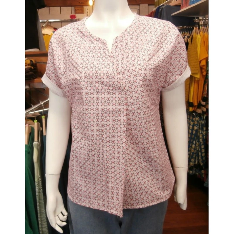 Top Lydie En Coton Bio Imprimé Rose - Génération Sens