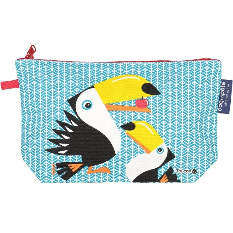 Trousse à Crayons Toucan En Coton Bio - Le Coq En Pâte