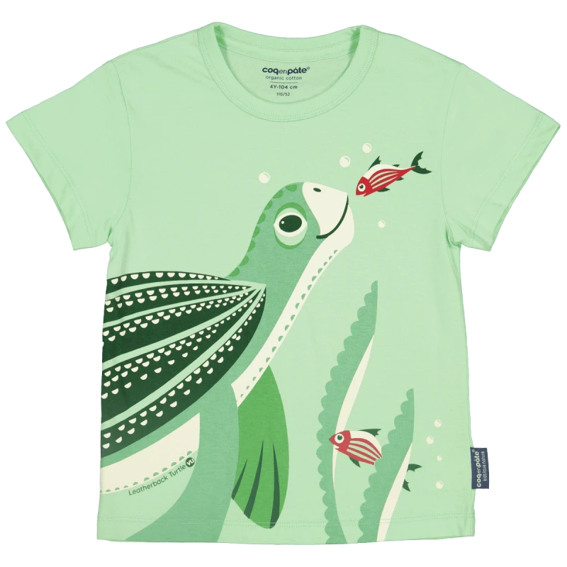 Tshirt Enfant Tortue Luth En Coton Bio - Le Coq En PĂąte